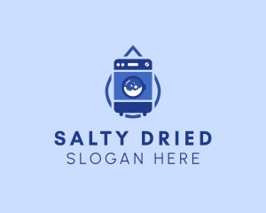 Washing Machine Droplet Laundry logo design