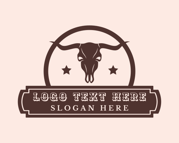 Western Bull Skull Banner logo