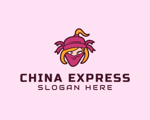 Esports Ninja Girl logo design