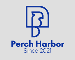 Perched Geometric Bird  logo
