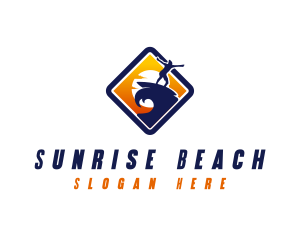 Surfing Summer Sunset logo