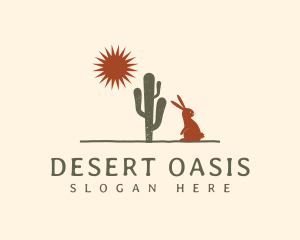 Desert Rabbit Sunset logo design