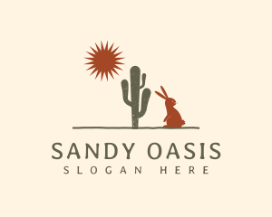 Desert Rabbit Sunset logo design