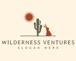 Desert Rabbit Sunset logo design