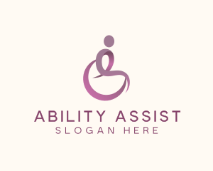 Wheelchair Disability Therapy logo design