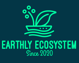 Green Sailing Leaf Eco Boat logo