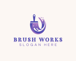 Painter Paint Brush logo design