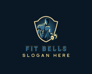 Dumbbell Training Gym logo design