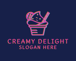 Ice Cream Dessert Glitch  logo