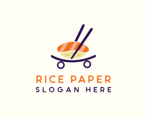 Sushi Food Cart logo design