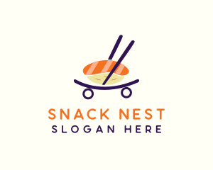 Sushi Food Cart logo design