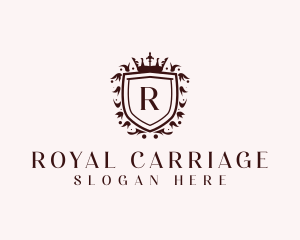 Royal Crown Ornamental Shield logo design