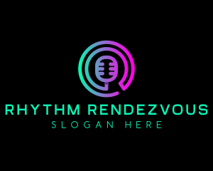 Podcast Mic Music logo design