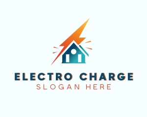 House Electrical Bolt logo design