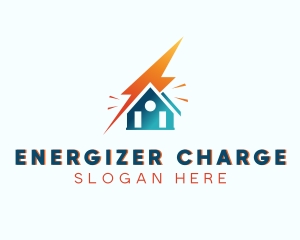 House Electrical Bolt logo design