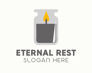 Gray Candle Jar logo design