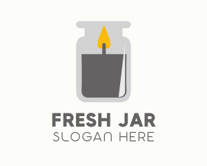 Gray Candle Jar logo design
