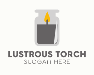 Gray Candle Jar logo design