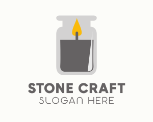 Gray Candle Jar logo design