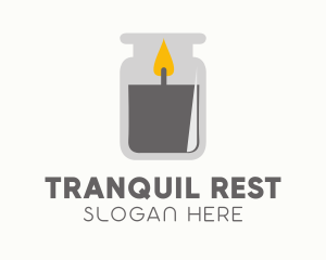 Gray Candle Jar logo design