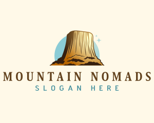 Devils Tower Mountain logo design