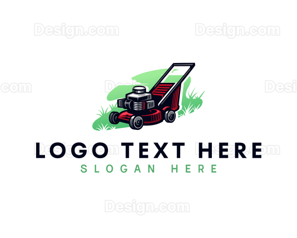 Lawn Mower Landscaping Logo