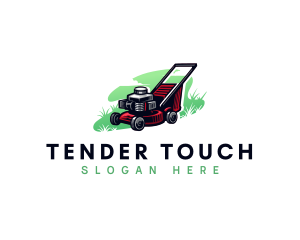  Lawn Mower Landscaping Logo