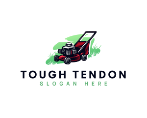  Lawn Mower Landscaping Logo