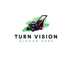  Lawn Mower Landscaping Logo