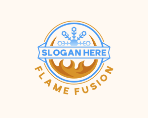 Hot Cold Temperature logo design