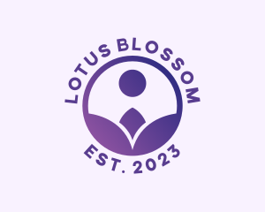 Spiritual Flower Person logo design