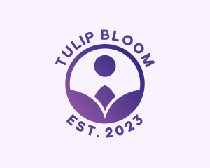 Spiritual Flower Person logo design