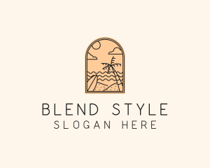 Beach Island Travel logo design