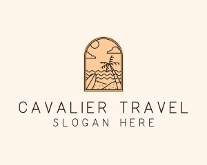 Beach Island Travel logo design