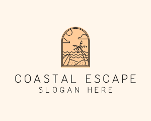 Beach Island Travel logo design