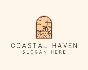 Beach Island Travel logo design