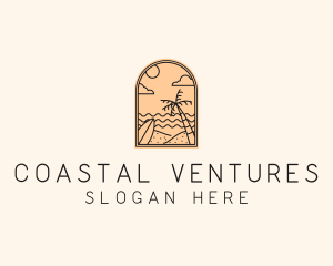 Beach Island Travel logo design