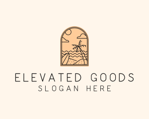 Beach Island Travel logo design