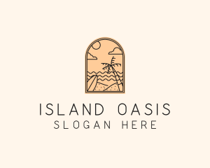 Beach Island Travel logo design