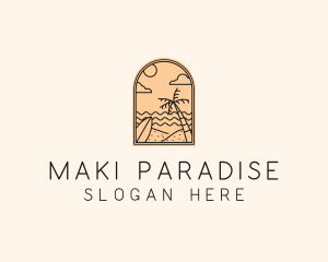 Beach Island Travel logo design