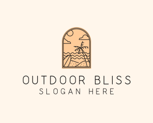 Beach Island Travel logo design