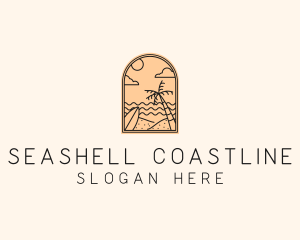 Beach Island Travel logo design