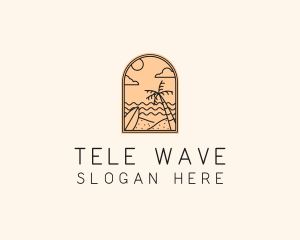 Beach Island Travel logo design