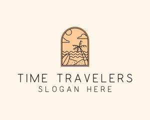 Beach Island Travel logo design