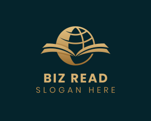 Gold Global Library logo design