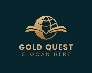 Gold Global Library logo design