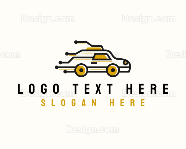 Taxi Tech Circuit Logo