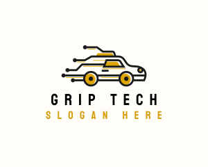 Taxi Tech Circuit logo design