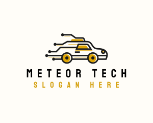 Taxi Tech Circuit logo design