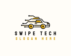 Taxi Tech Circuit logo design